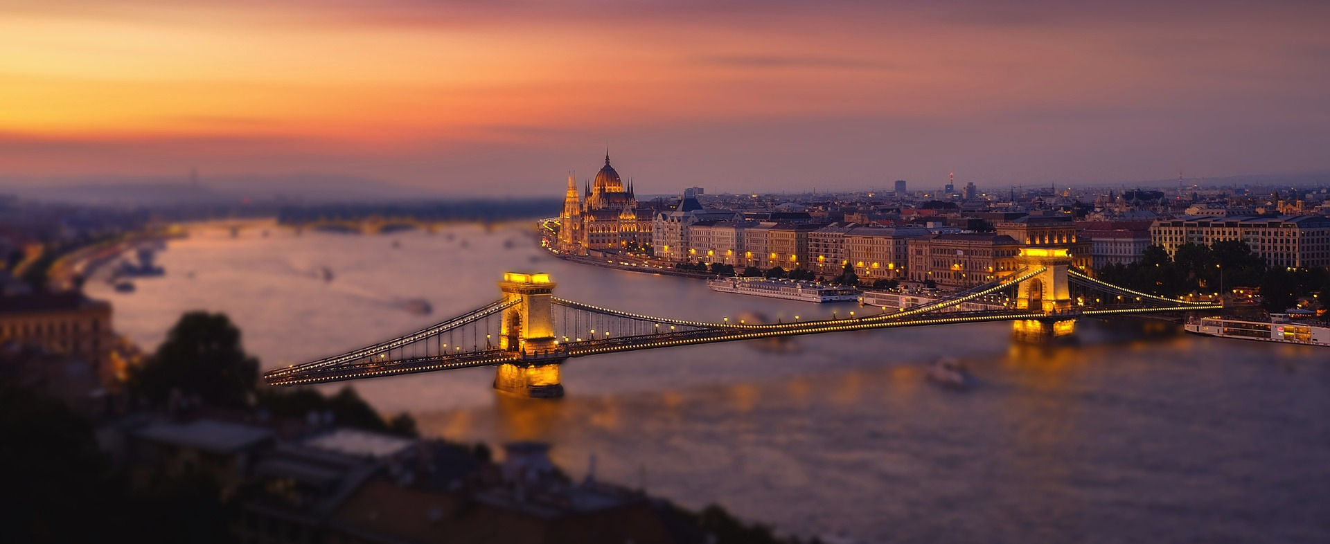 Панорама Будапешта Цепной мост